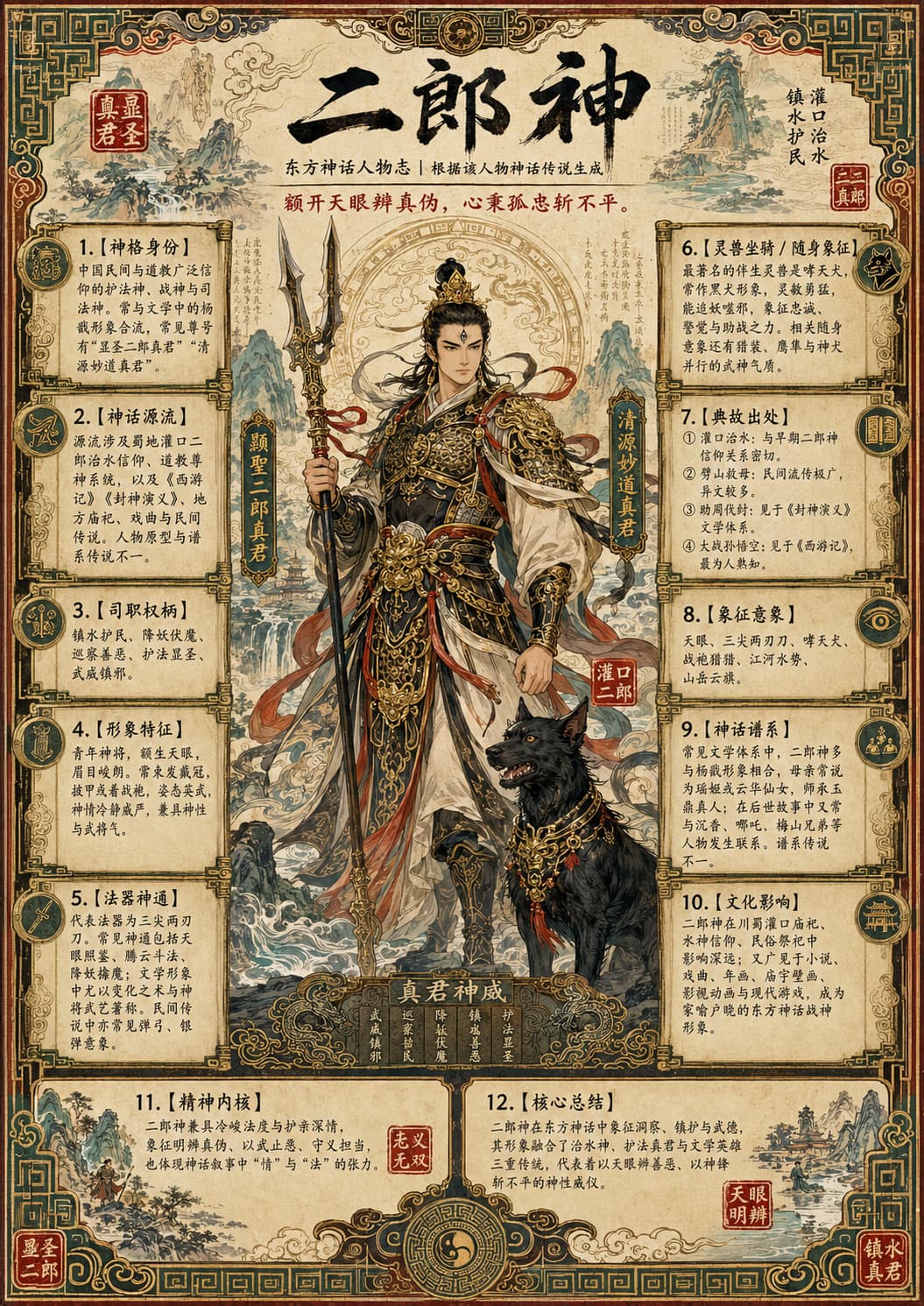 东方神话人物志百科海报