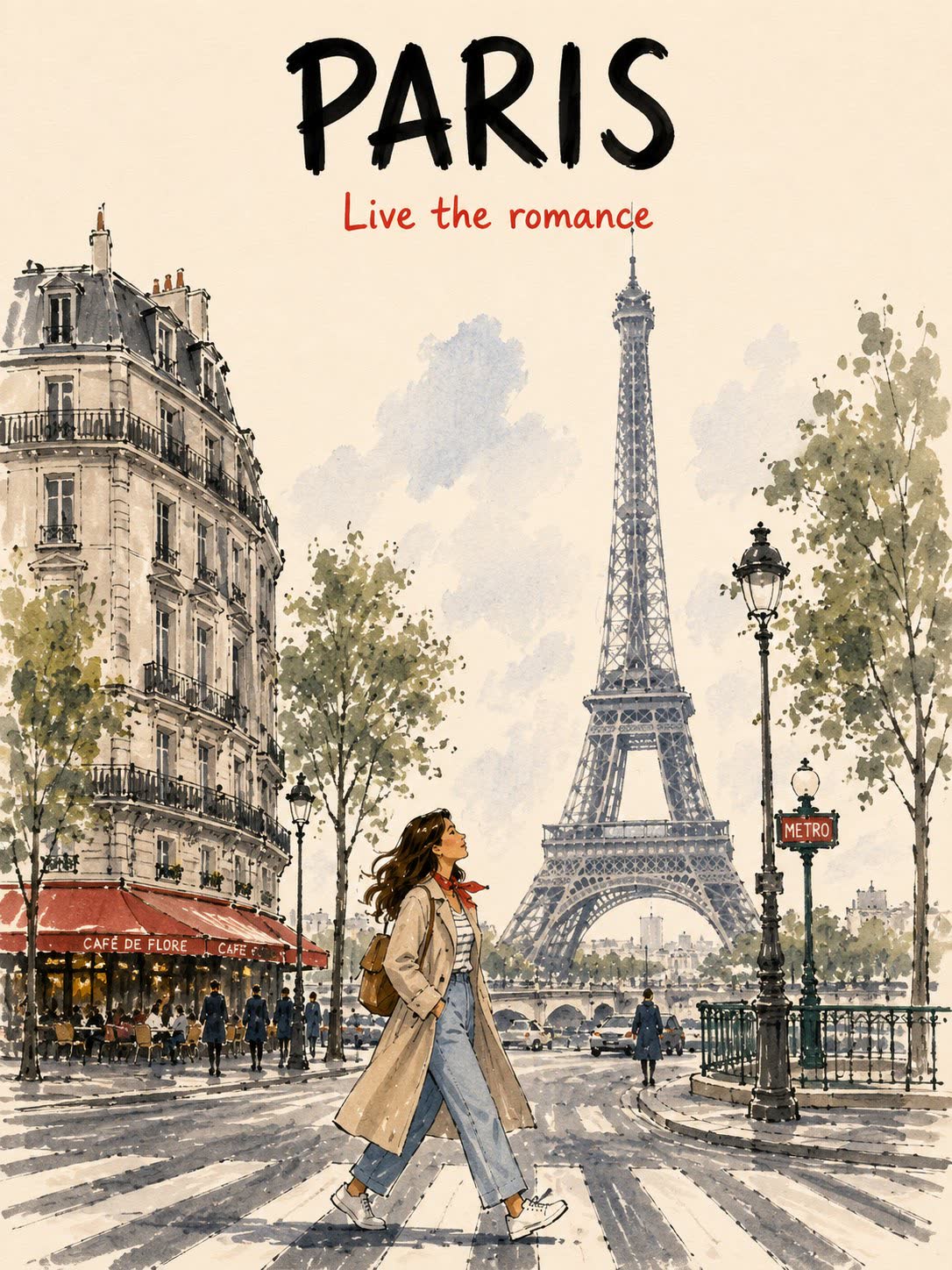 Paris travel poster