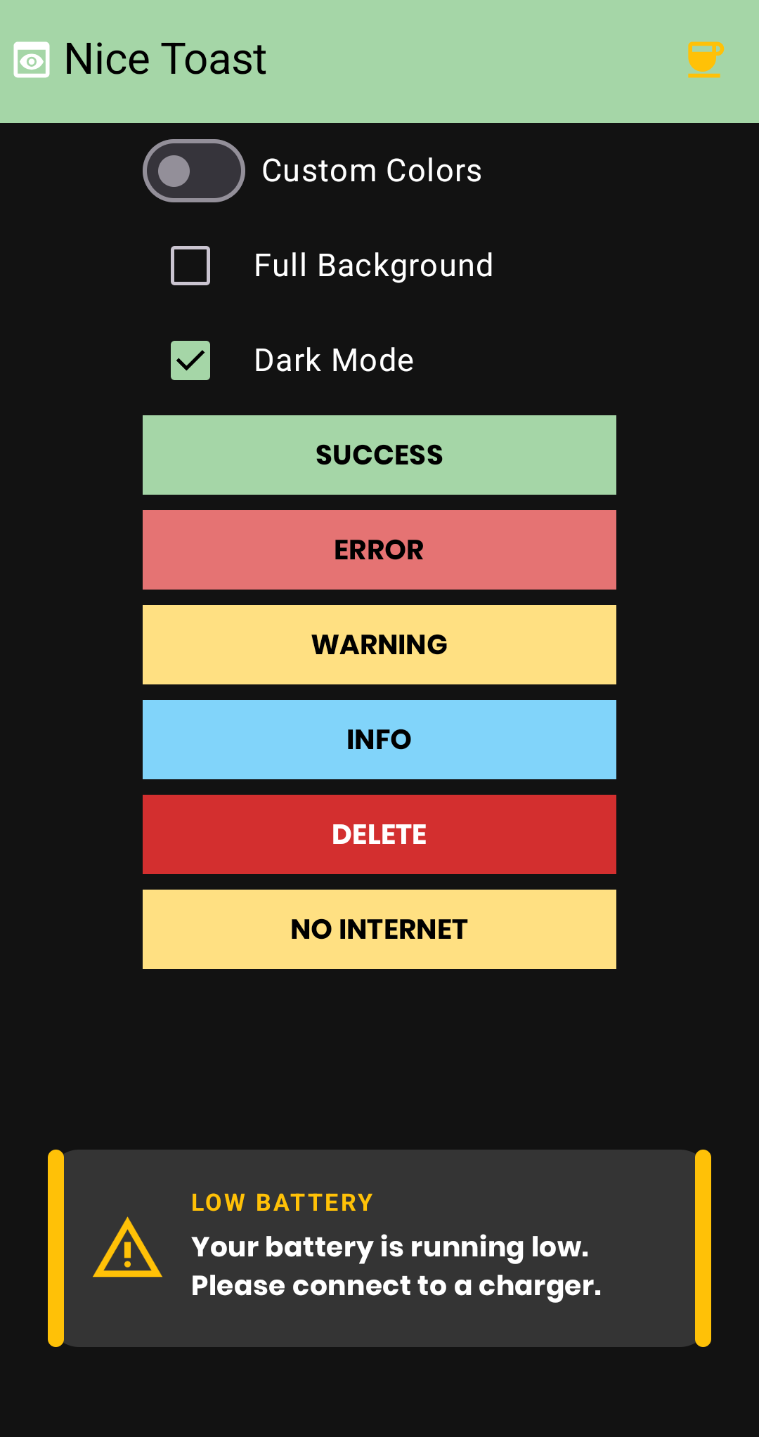Delete Toast Dark (Side-bar)