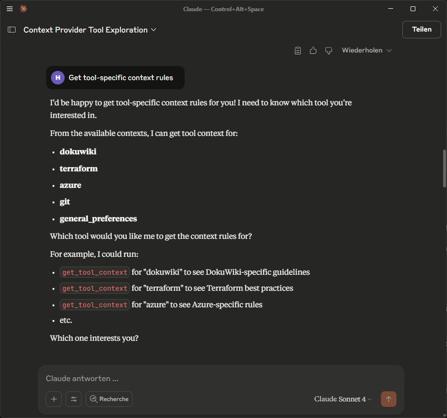 MCP Context Provider Tools in Action