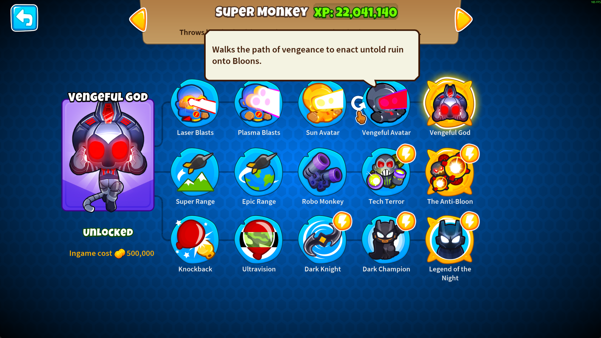 upgrade menu screenshot