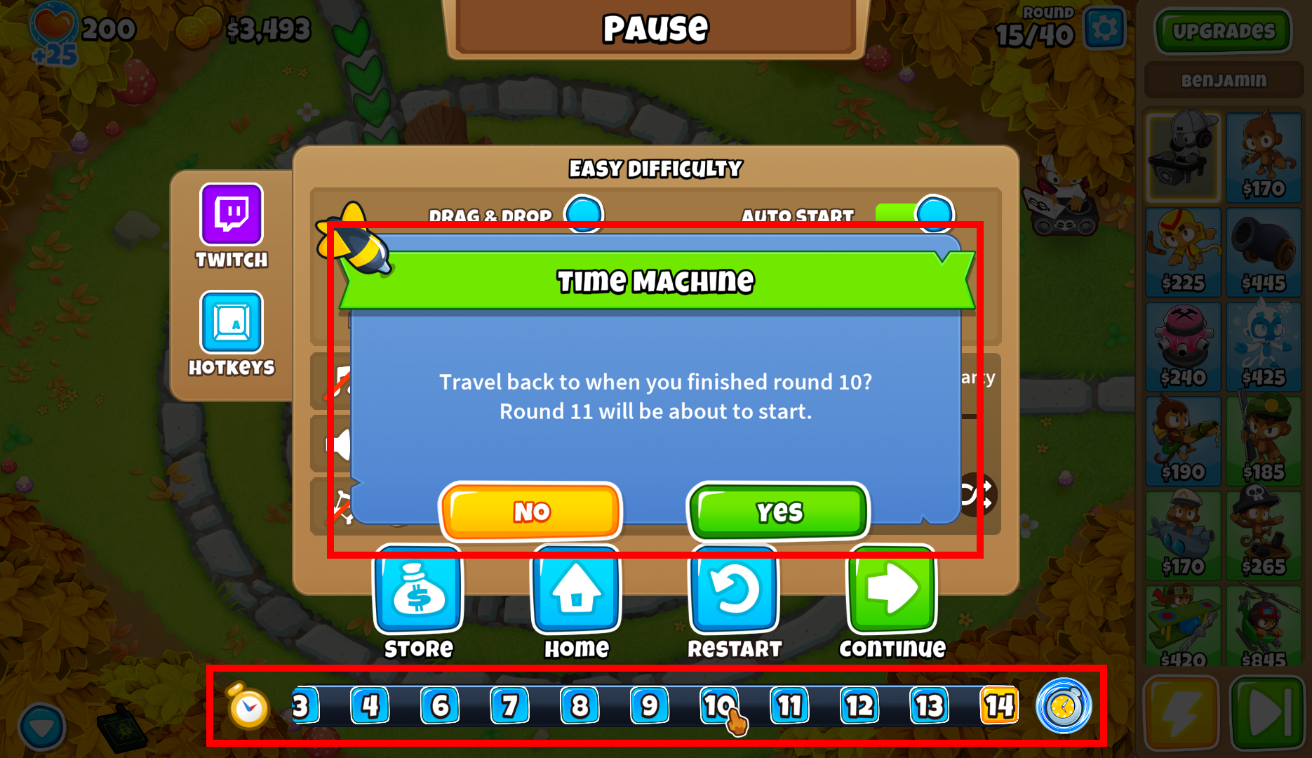 Screenshot of Time Machine UI