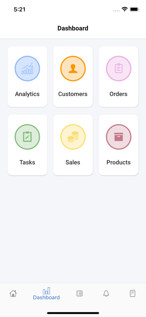 Flutter Dashboard App Template preview 1