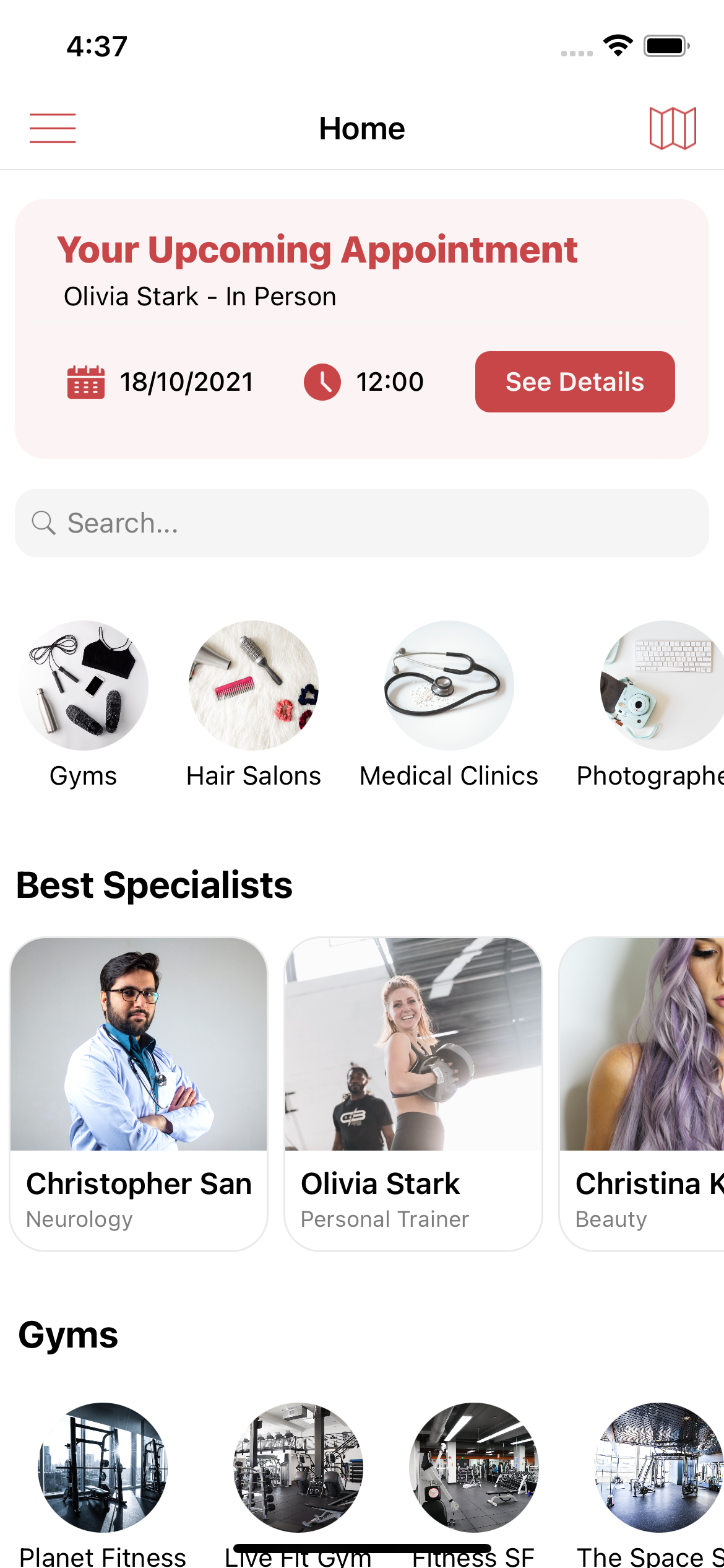 React Native Booking App preview 3