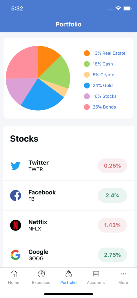 React Native Finance App   preview 4