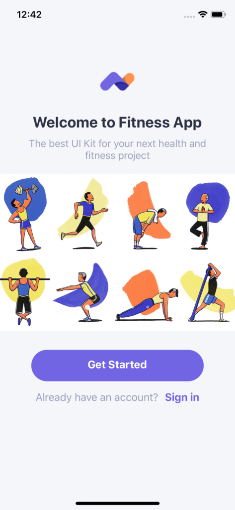 React Native Fitness App Template preview 1