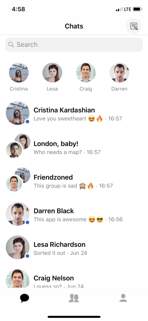 Swift Chat App Template   preview 2