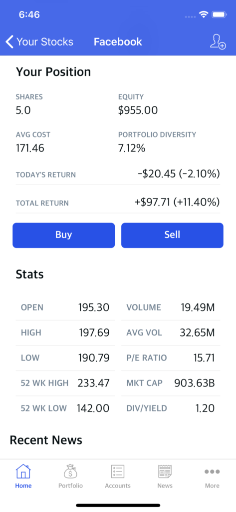 Swift Stock Trading App Template   preview 3