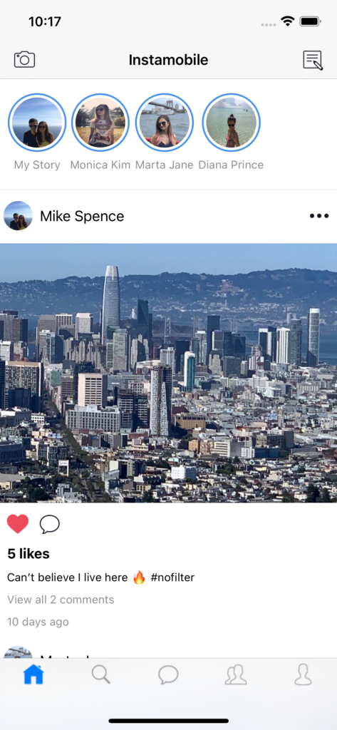 Swift Instagram Clone preview 1
