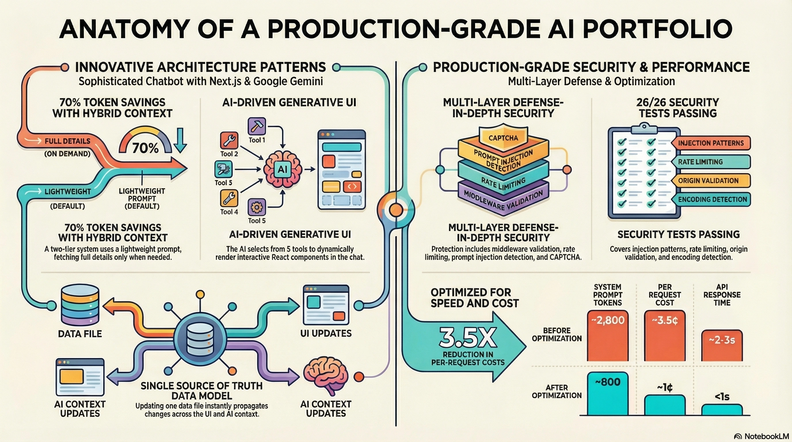 AI-Powered Portfolio with Generative UI architecture diagram