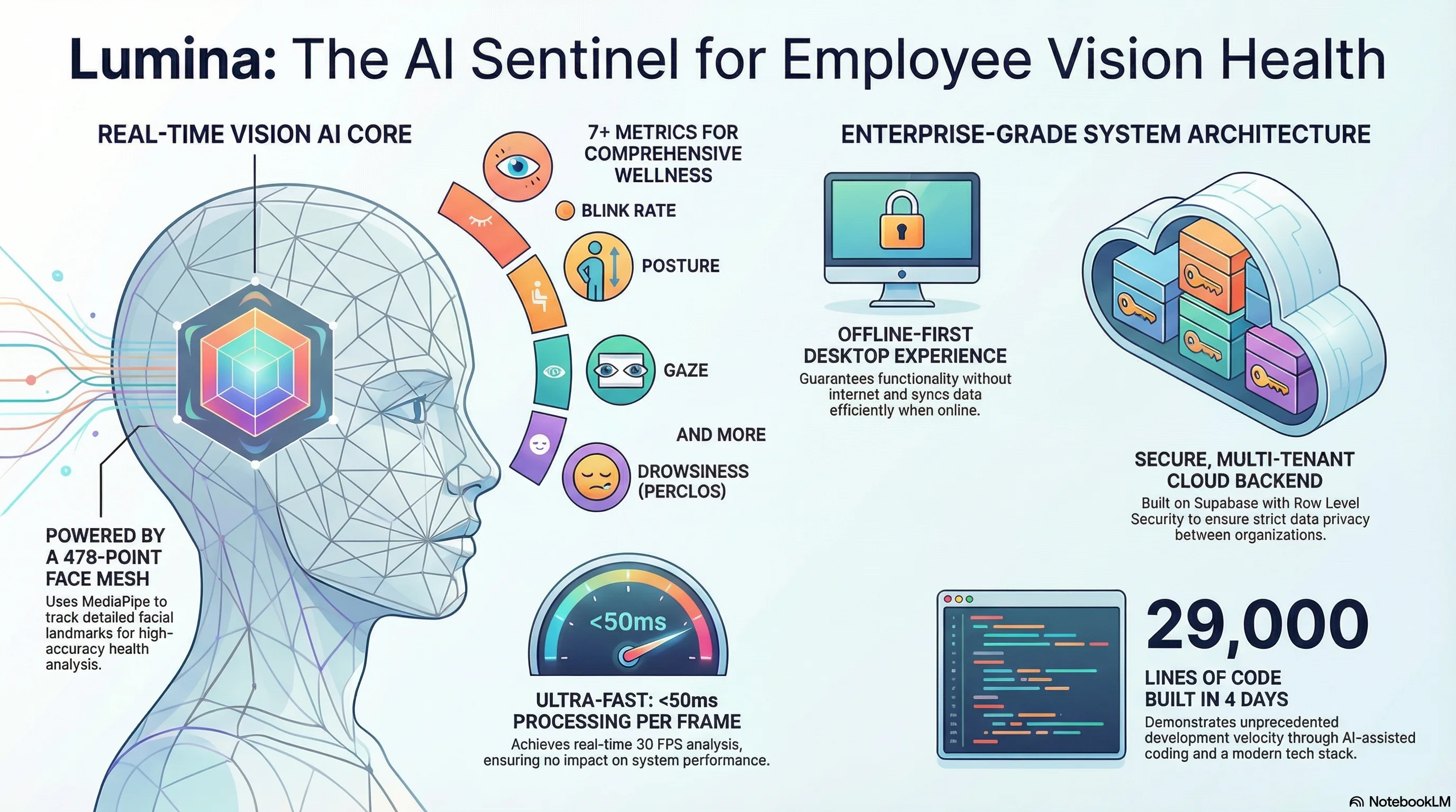 Lumina - B2B AI Wellness Platform with Computer Vision architecture diagram