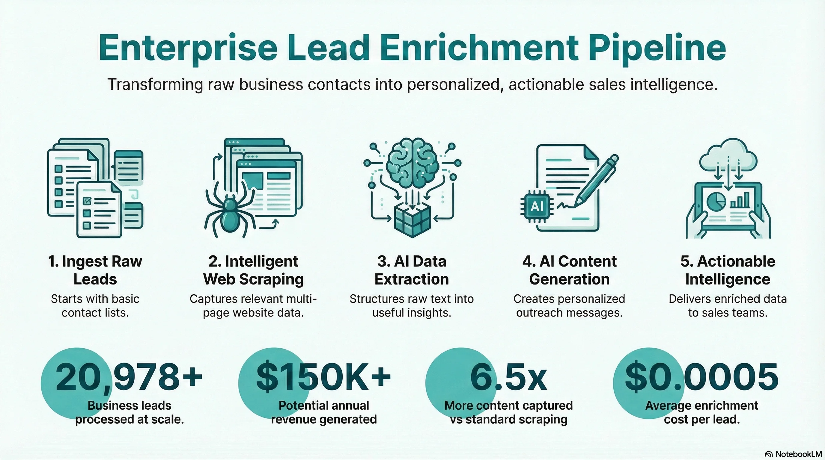 LinkedIn Lead Enrichment Pipeline architecture diagram
