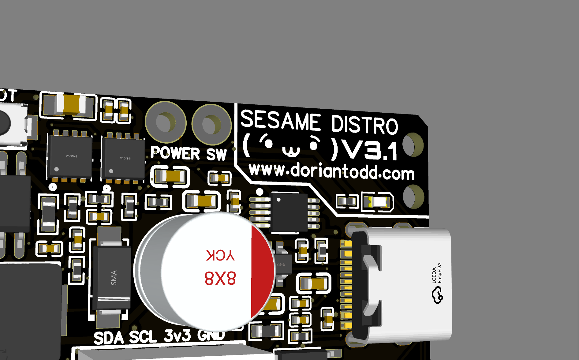 Sesame Distro Board V3.1 Close-up