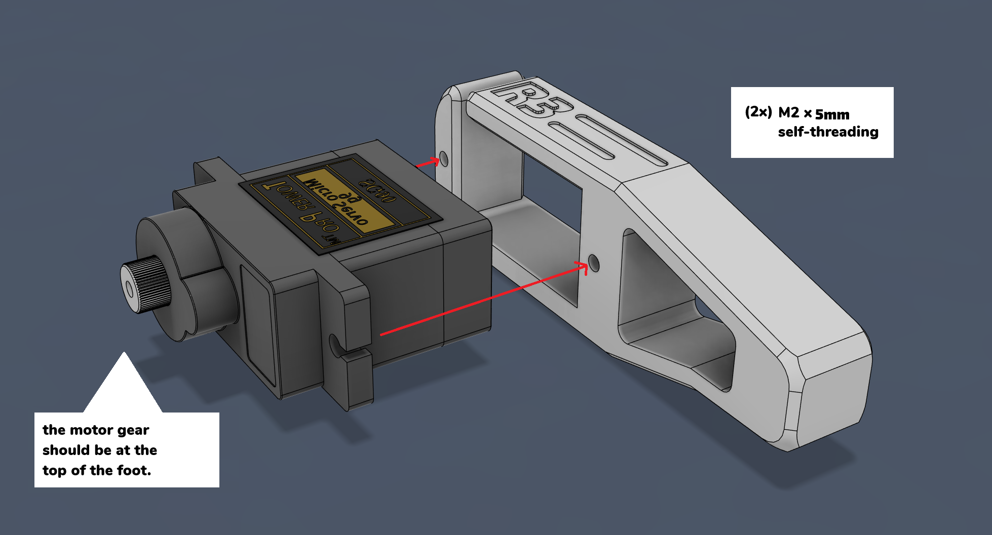 servo-install-leg