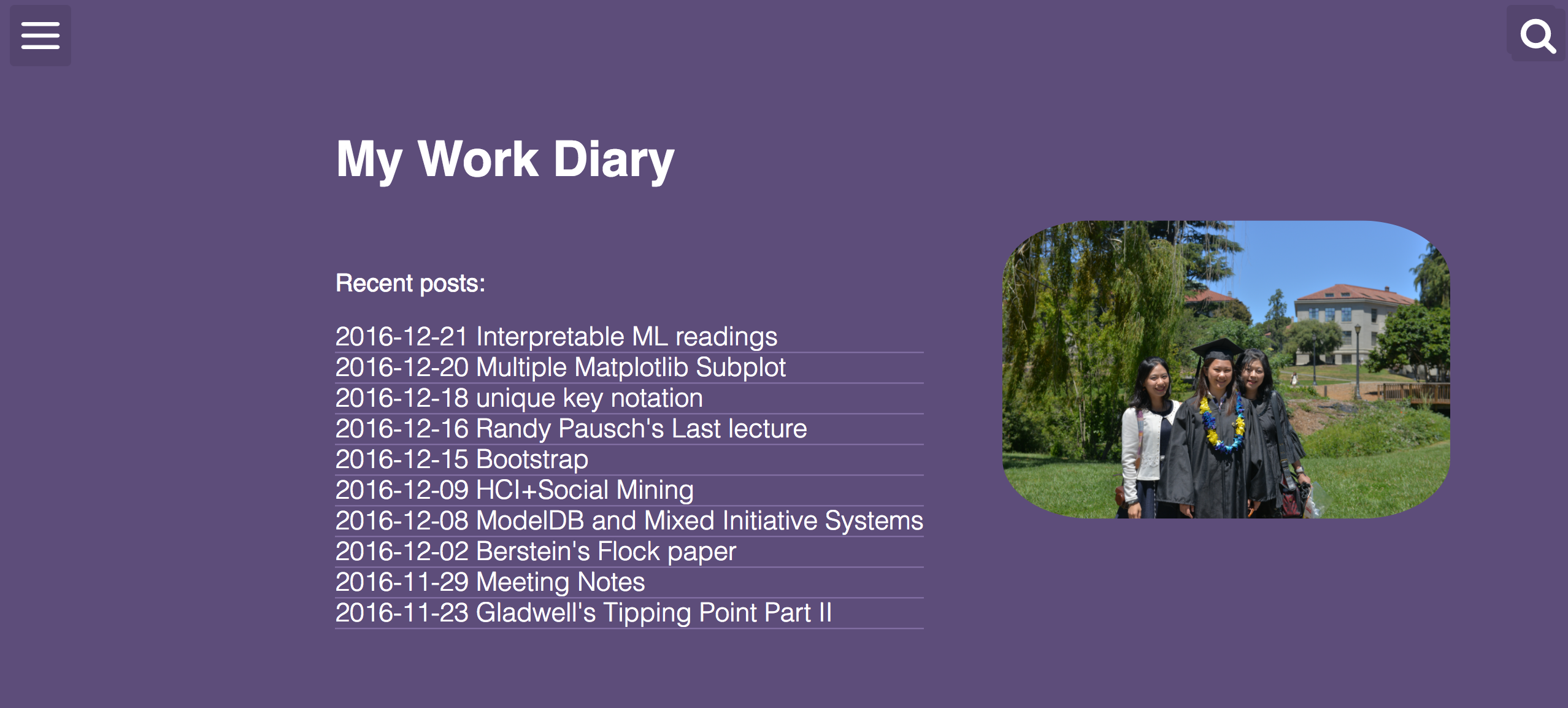 GitHub - dorisjlee/web_diary