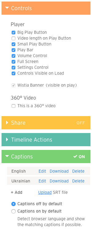 Wistia customize video