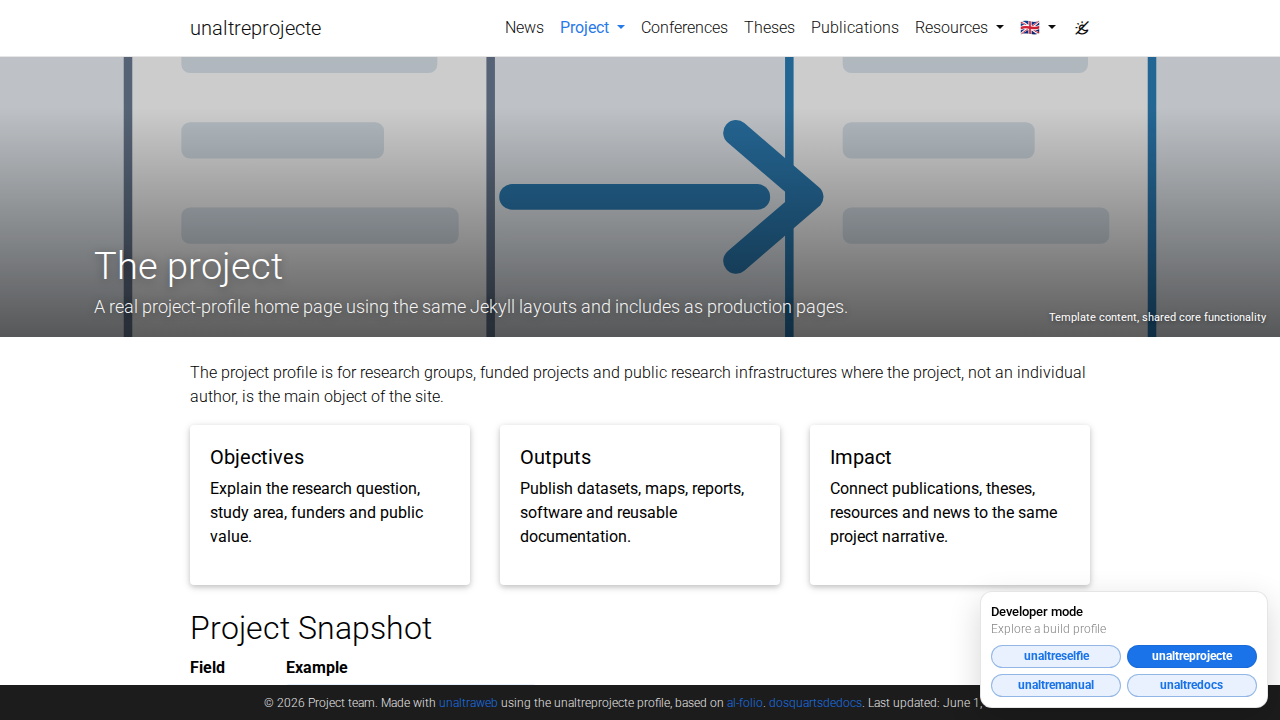 unaltreprojecte profile home page screenshot