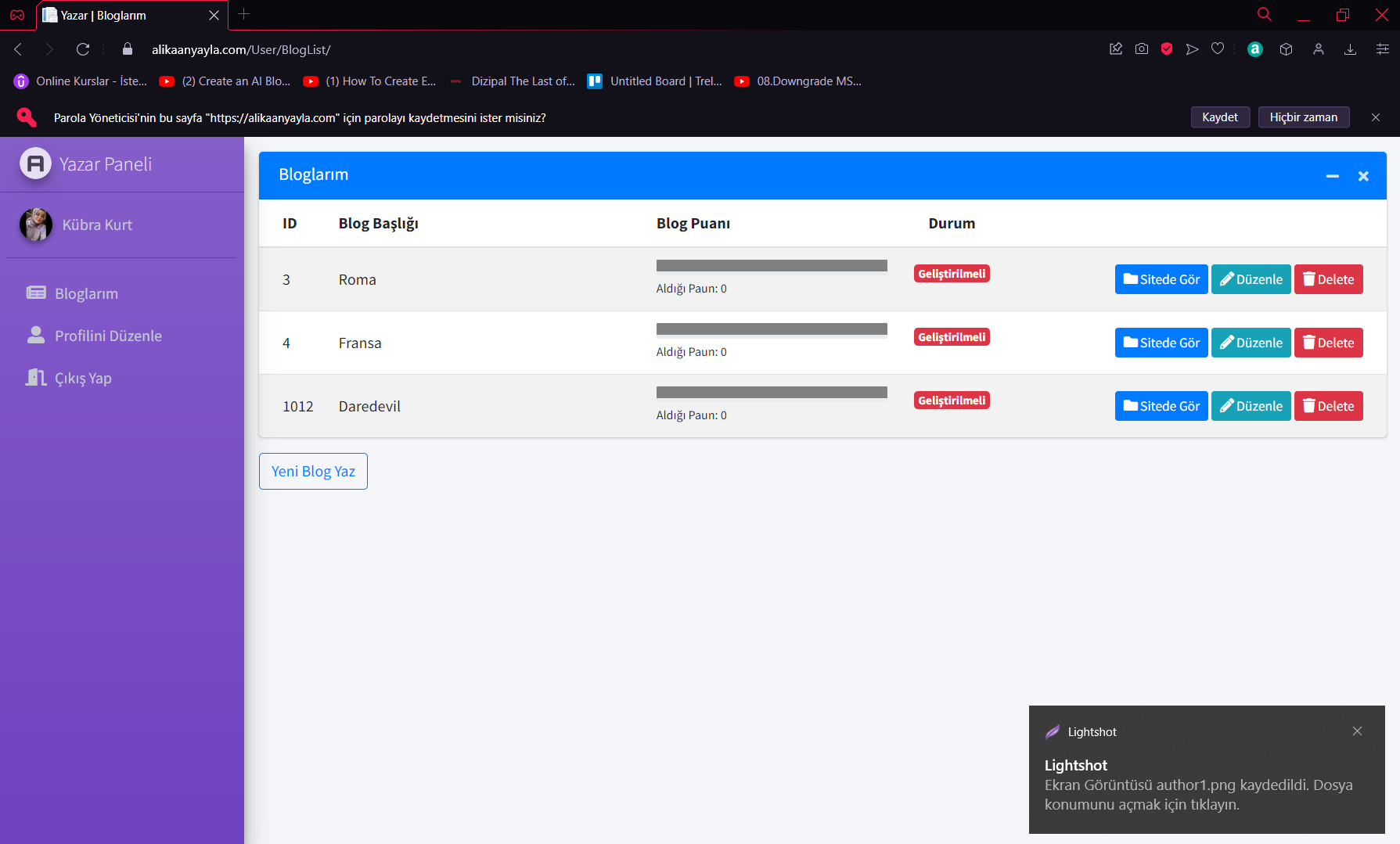 GitHub - dostundegil/MvcBlog: .NET MVC - Mini Blog Project