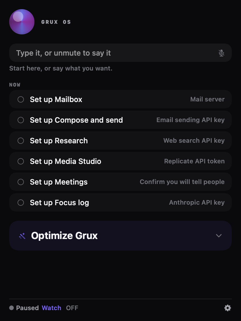 Grux screenshot 1