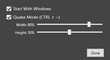 Settings Screenshot