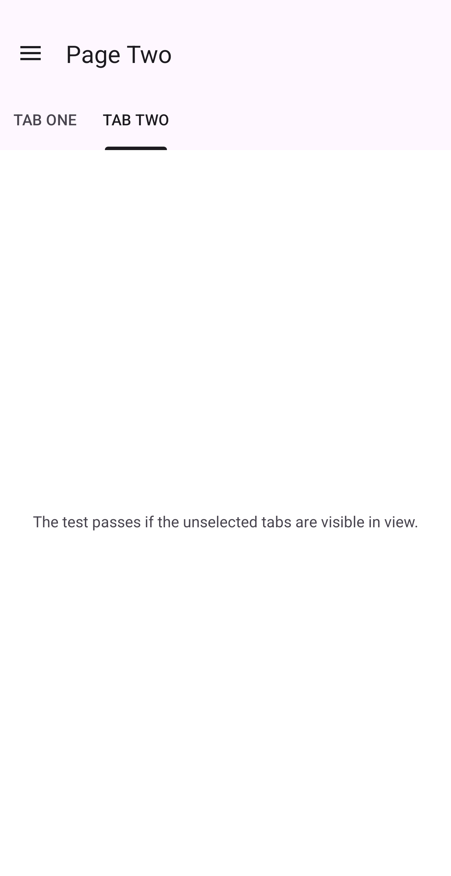 TopTabUnselectedTextVisibleWhenSwitchingTabs actual