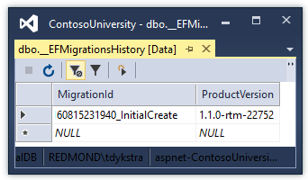 Migrations history in SSOX