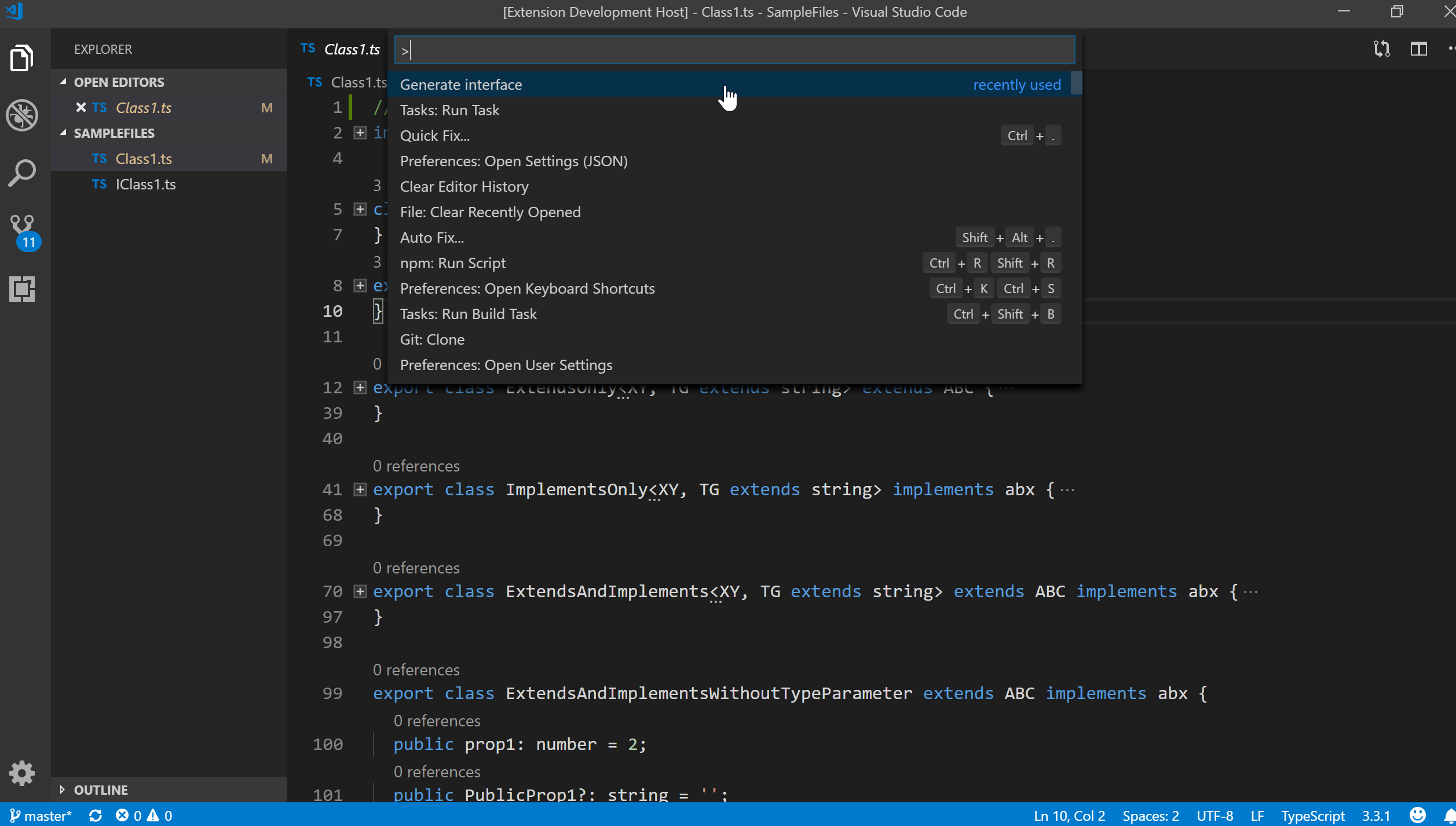 Interface generator - Visual Studio Marketplace