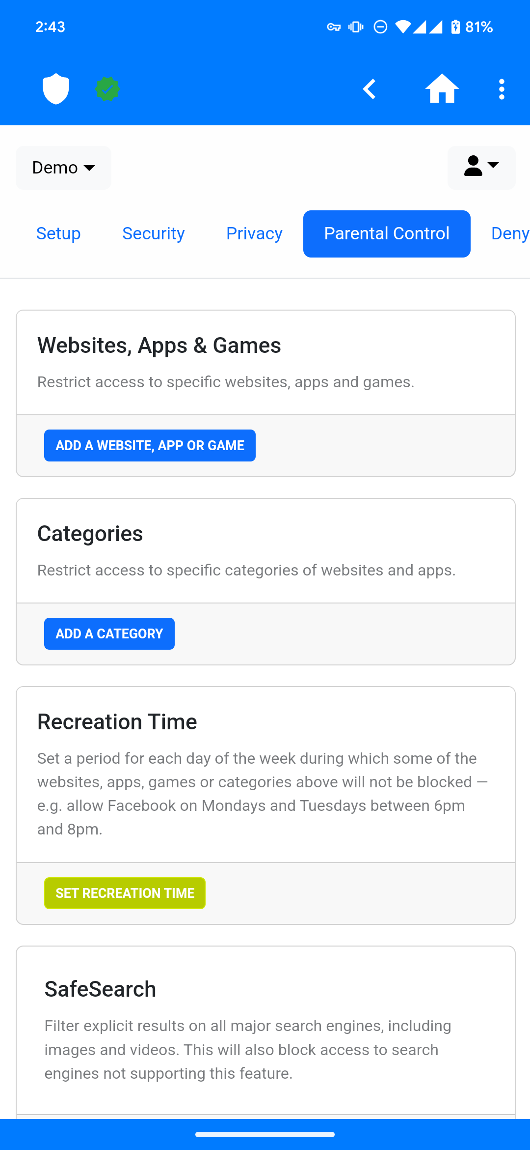Screenshot 4 of NextDNS Manager — opens full size