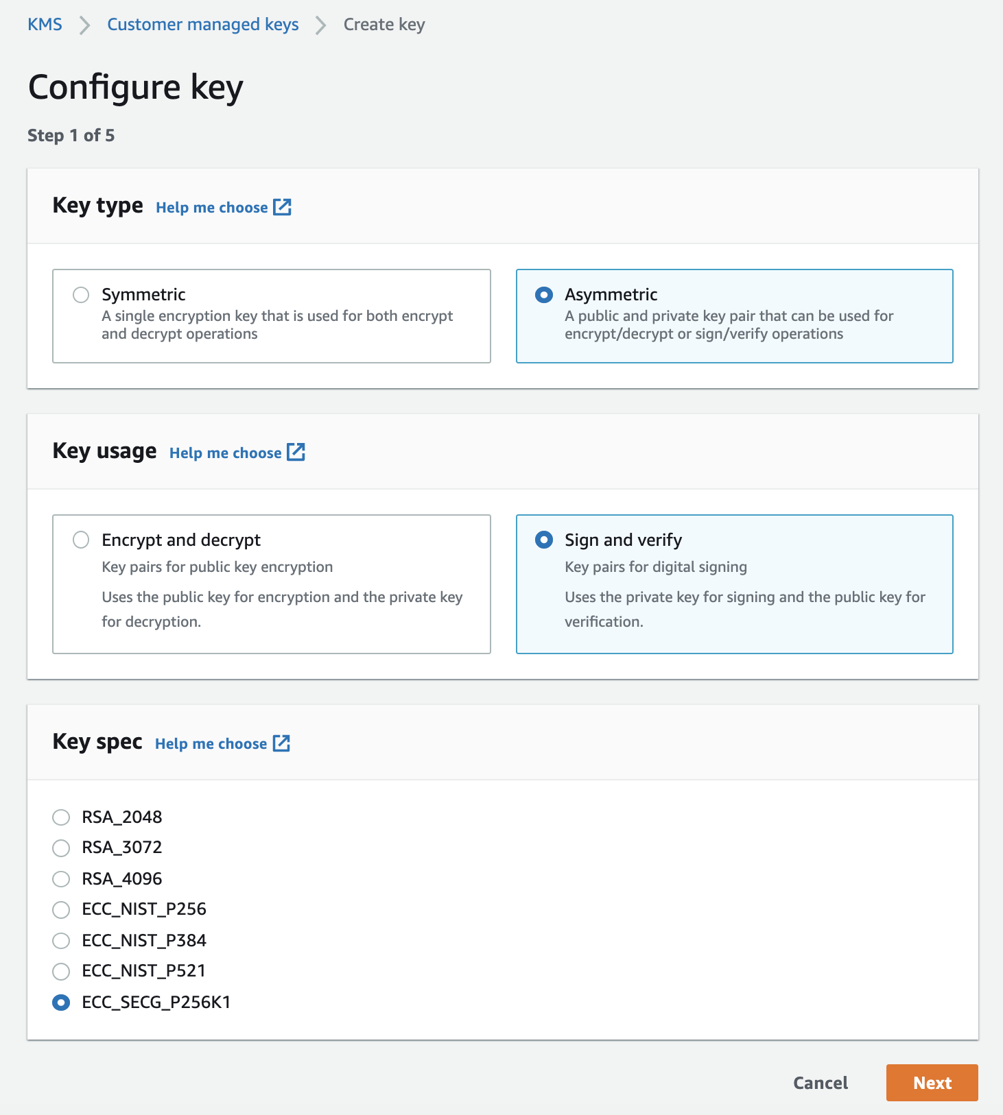 Configure Key
