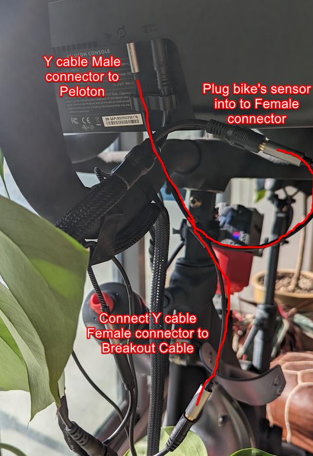 Photo of Peloton Bike wiring