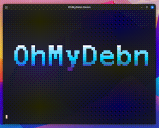 OhMyDebn animated logo demo