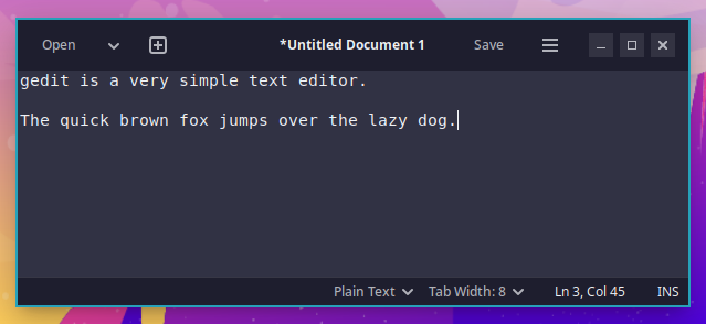 OhMyDebn gedit screenshot