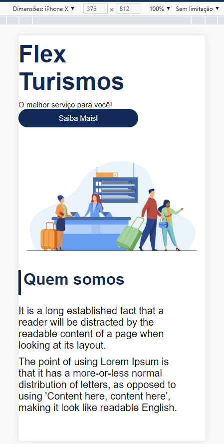 Um site para uma agência de turismo