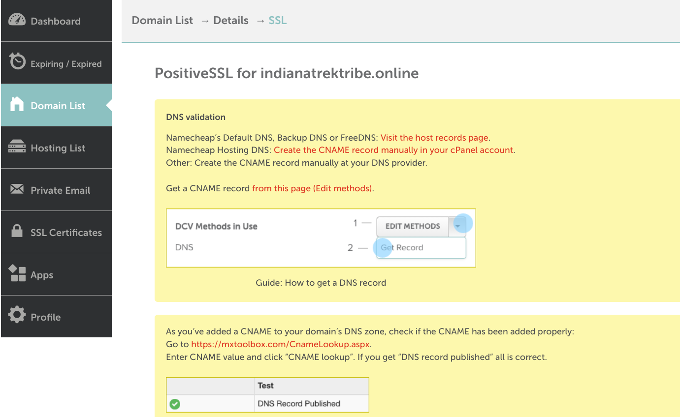 PositiveSSL Finished