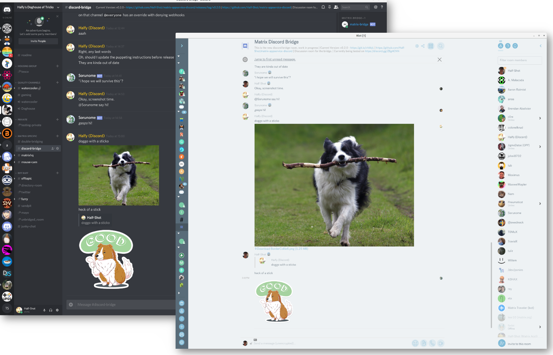 Screenshot of Riot and Discord working together