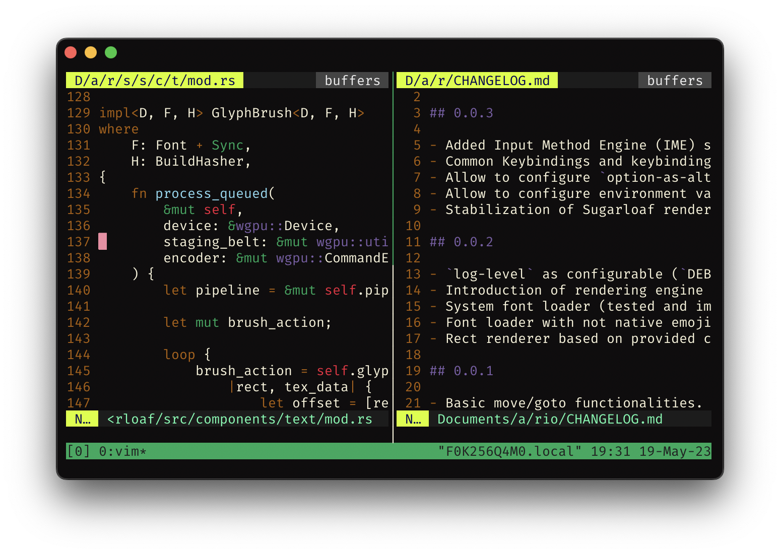 Demo tmux