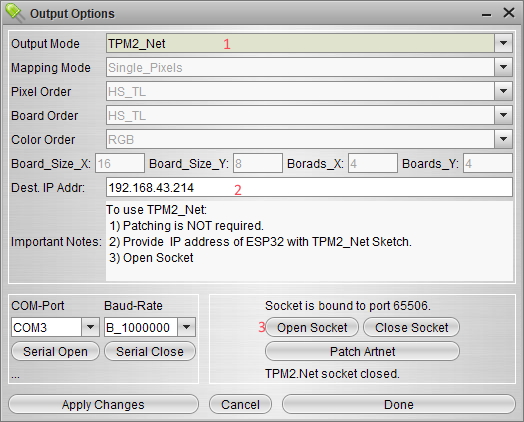 TPM2_Net Connection Settings