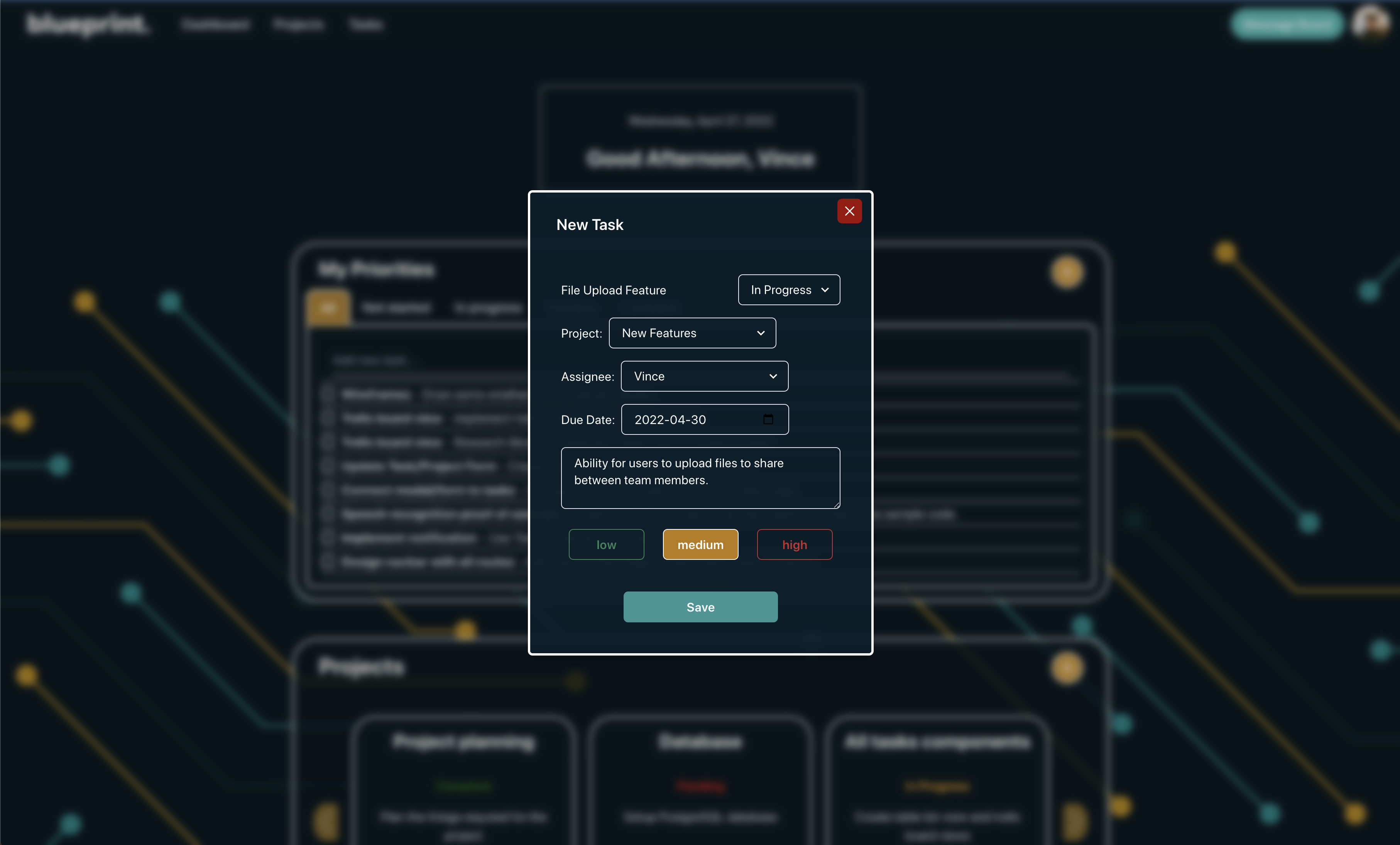 New Task Form