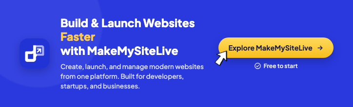 Build & Launch Websites Faster with MakeMySiteLive