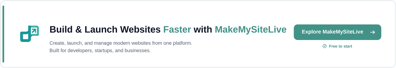 Build & Launch Websites Faster with MakeMySiteLive