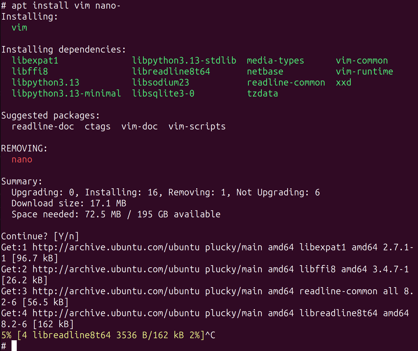 apt - screenshot 1