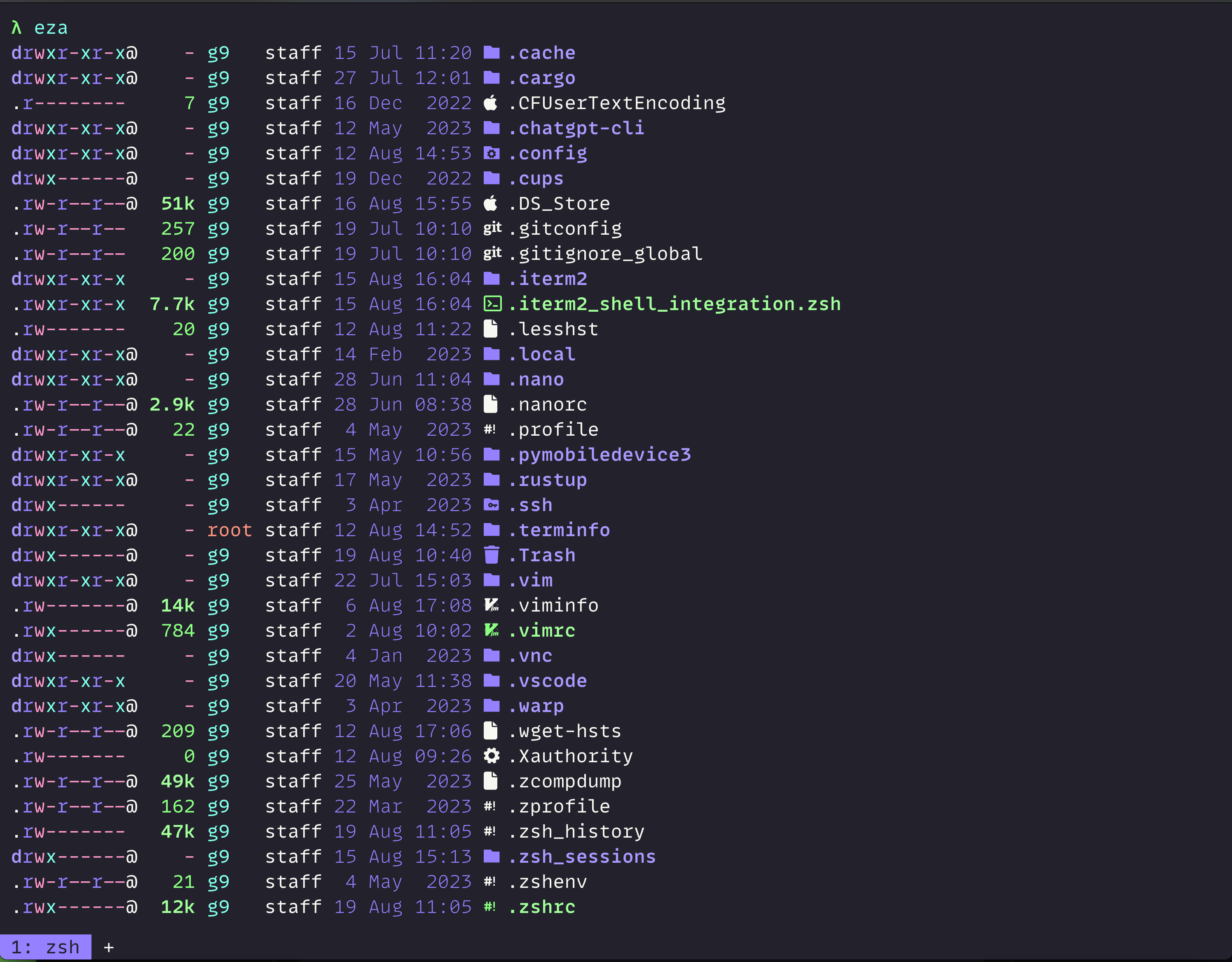 eza - screenshot 1