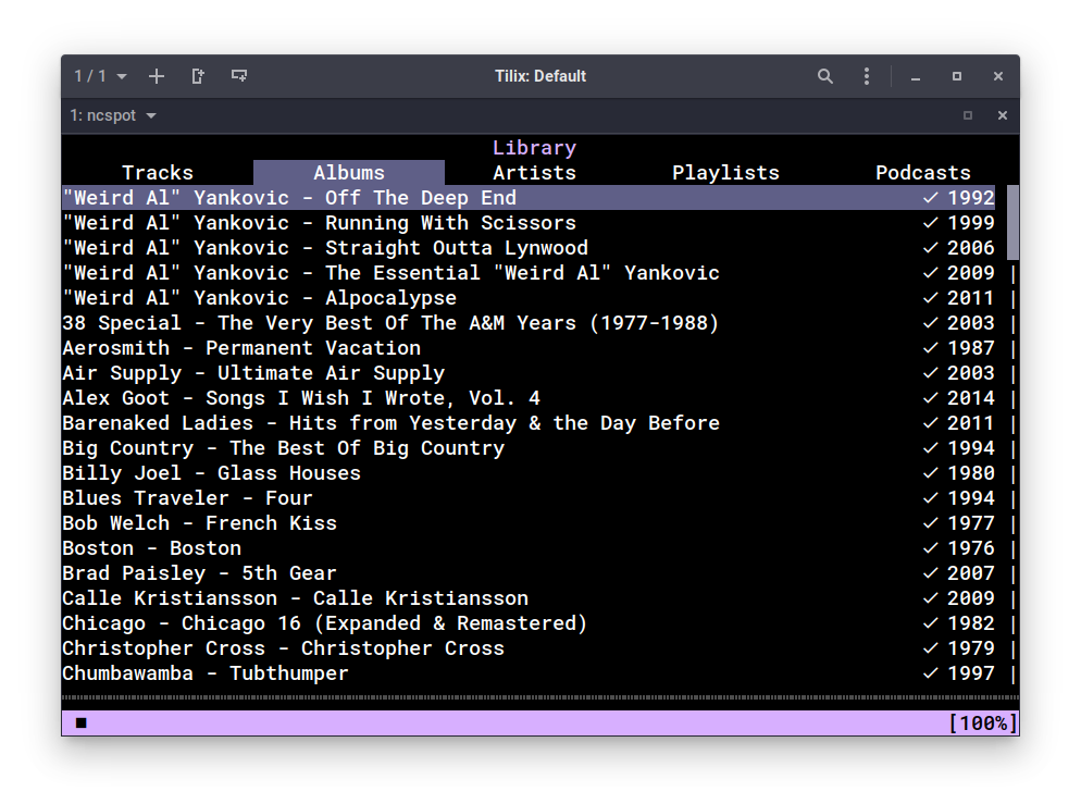 ncspot - screenshot 1