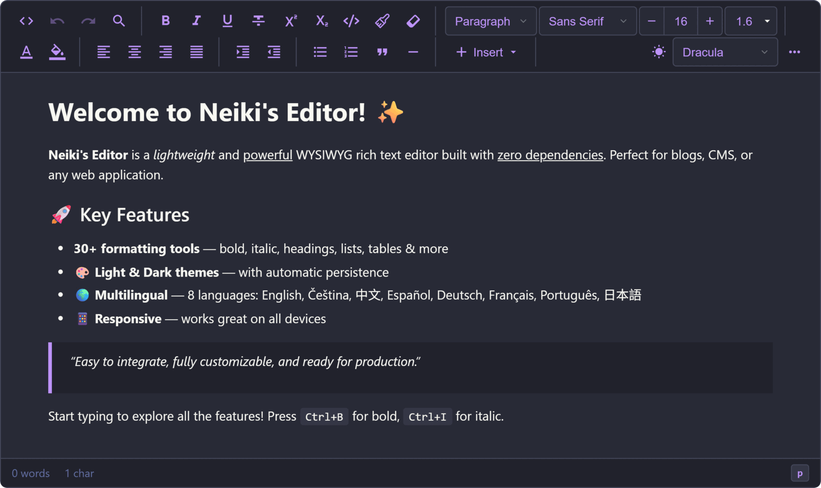 Neiki's Editor - screenshot 1