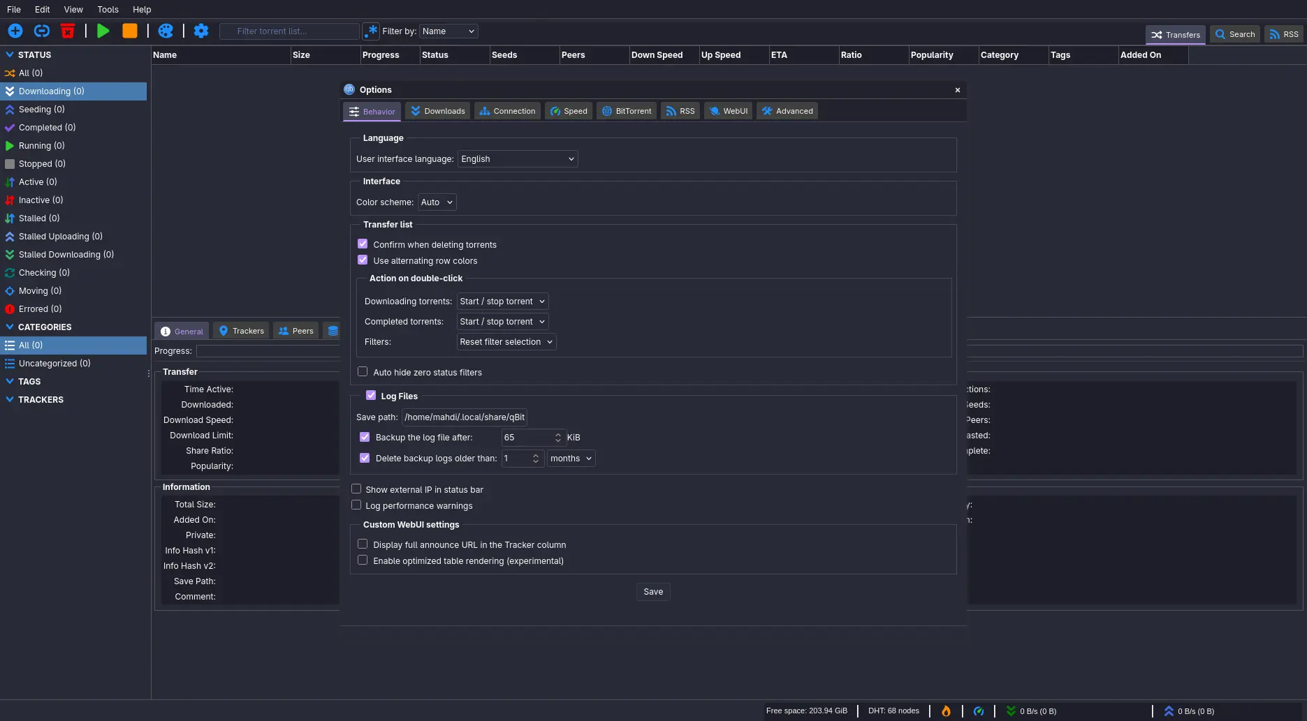 WebUI Theme Screenshot