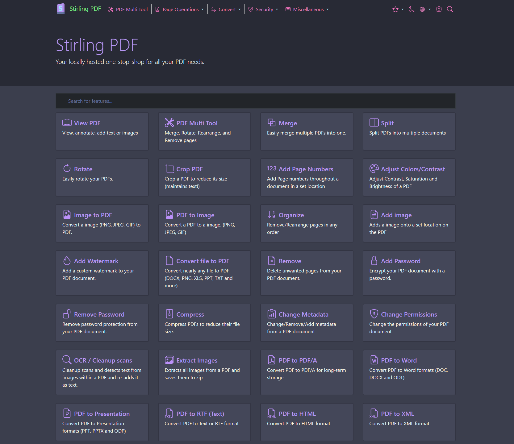 Stirling PDF - screenshot 1