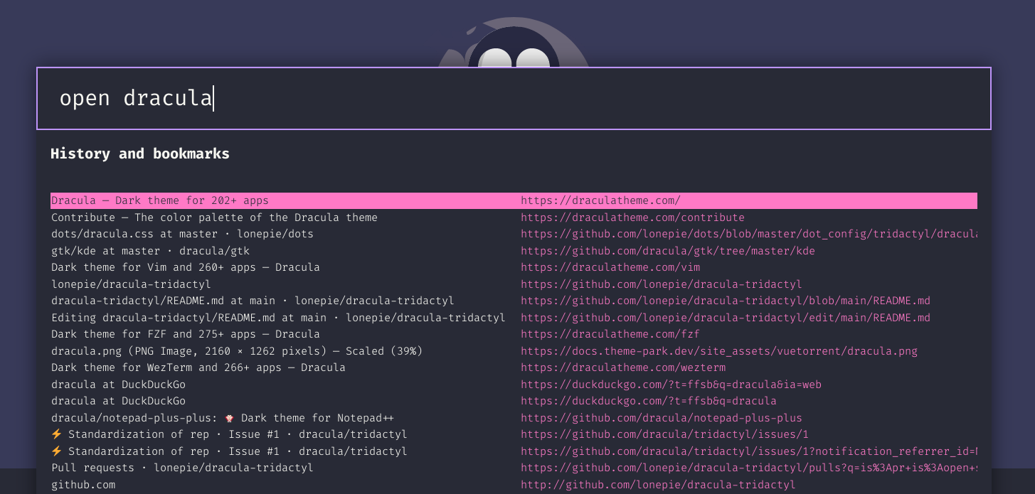 Tridactyl - screenshot 1