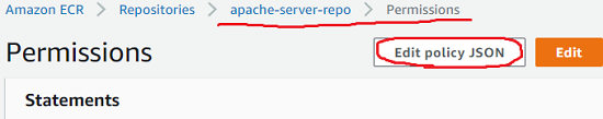 ECR repository policy