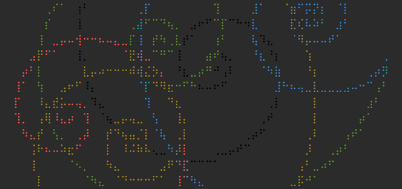 Unicode Spirals.