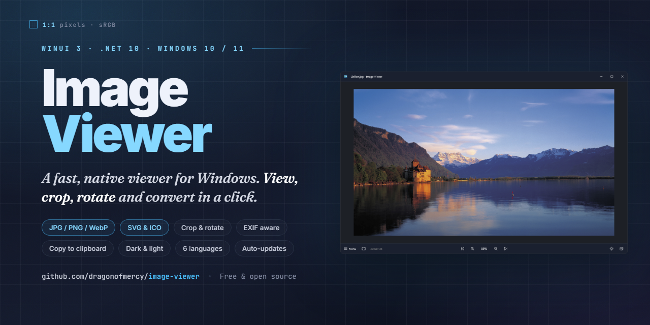 Image Viewer - fast native image viewer for Windows
